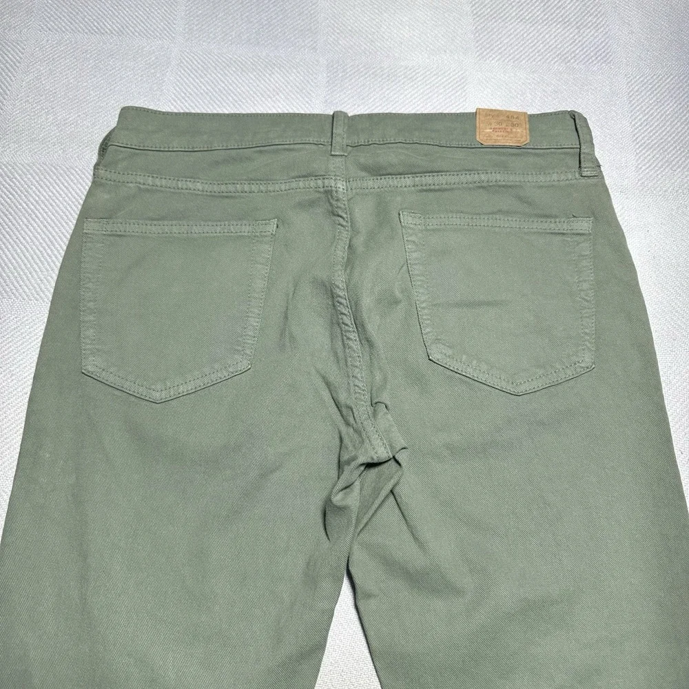 NEW‎ J Crew 484 Stretch Slim Tapered Leg Green Khaki Pants Mens Size 30x30 NWT